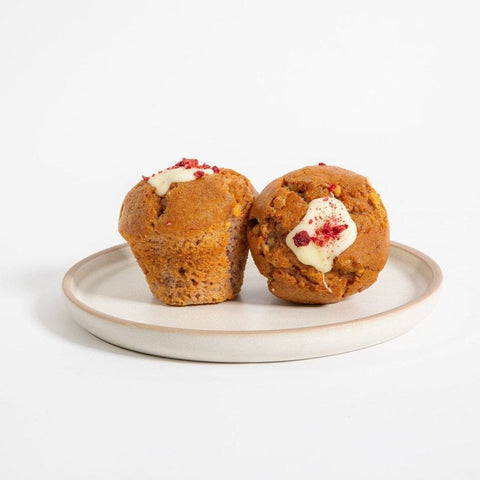 Raspberry & White Chocolate Muffins 2 Pack (FIG)-Indulgence-FIG-iPantry-australia