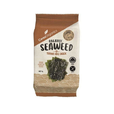 Roasted Seaweed Snack Teriyaki 5g-Pantry-Ceres Organics-iPantry-australia