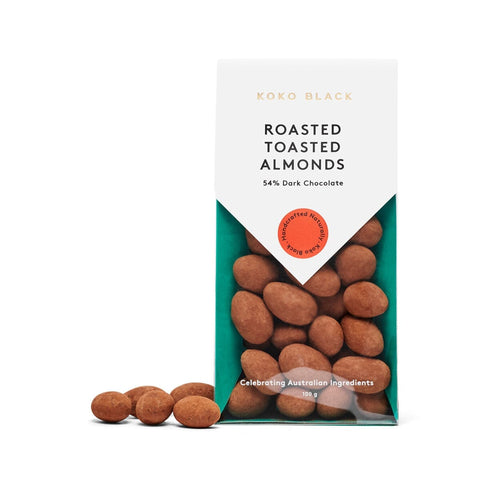 Roasted Toasted Almonds Dark 100g-Indulgence-Koko Black-iPantry-australia