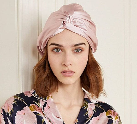 Sleeping Cap - 100% Mulberry Silk - Pink-Dilly's Collections-iPantry-australia