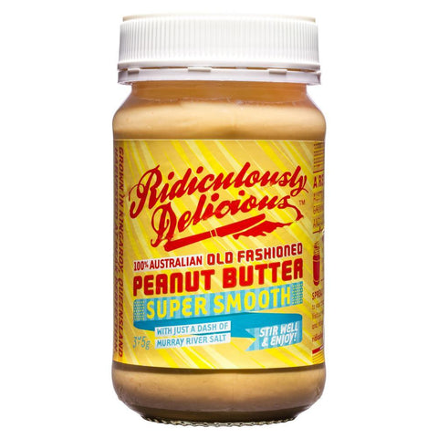 Super Smooth Peanut Butter 375g-Pantry-Ridiculously Delicious Peanut Butter-iPantry-australia