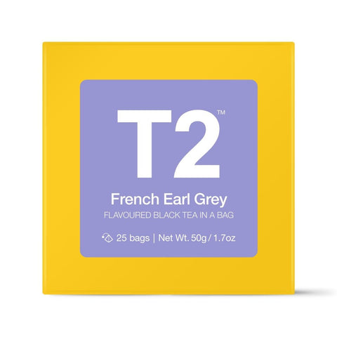 T2 French Earl Grey Teabag Gift Cube 25pk/50g-Pantry-T2-iPantry-australia