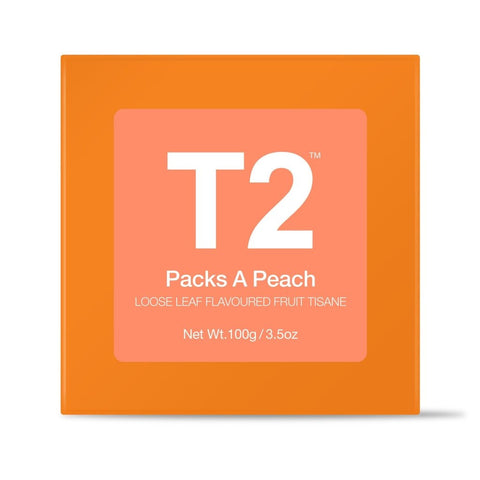 T2 Packs a Peach Loose Leaf Gift Cube 100g-Pantry-T2-iPantry-australia